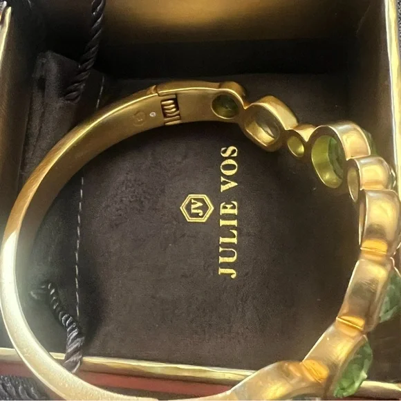 $275 Julie Vos Kaleidoscope Hinge Bangle Bahamian Blue - Picture 4 of 12